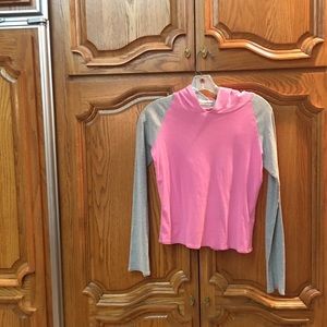 Red Line hooded vintage  pullover long sleeve color lock top size small.  sexy